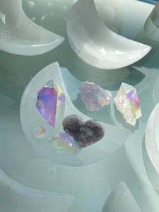 Selenite moon dish