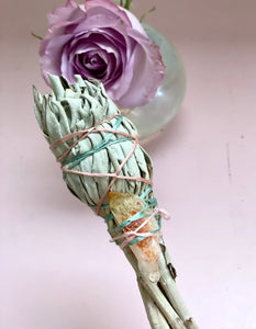 Citrine torch white sage bundle