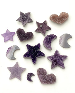 Star shape druzy Amethyst
