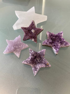 Star shape druzy Amethyst