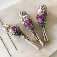 Load image into Gallery viewer, Torch white sage Rose Petal bundle