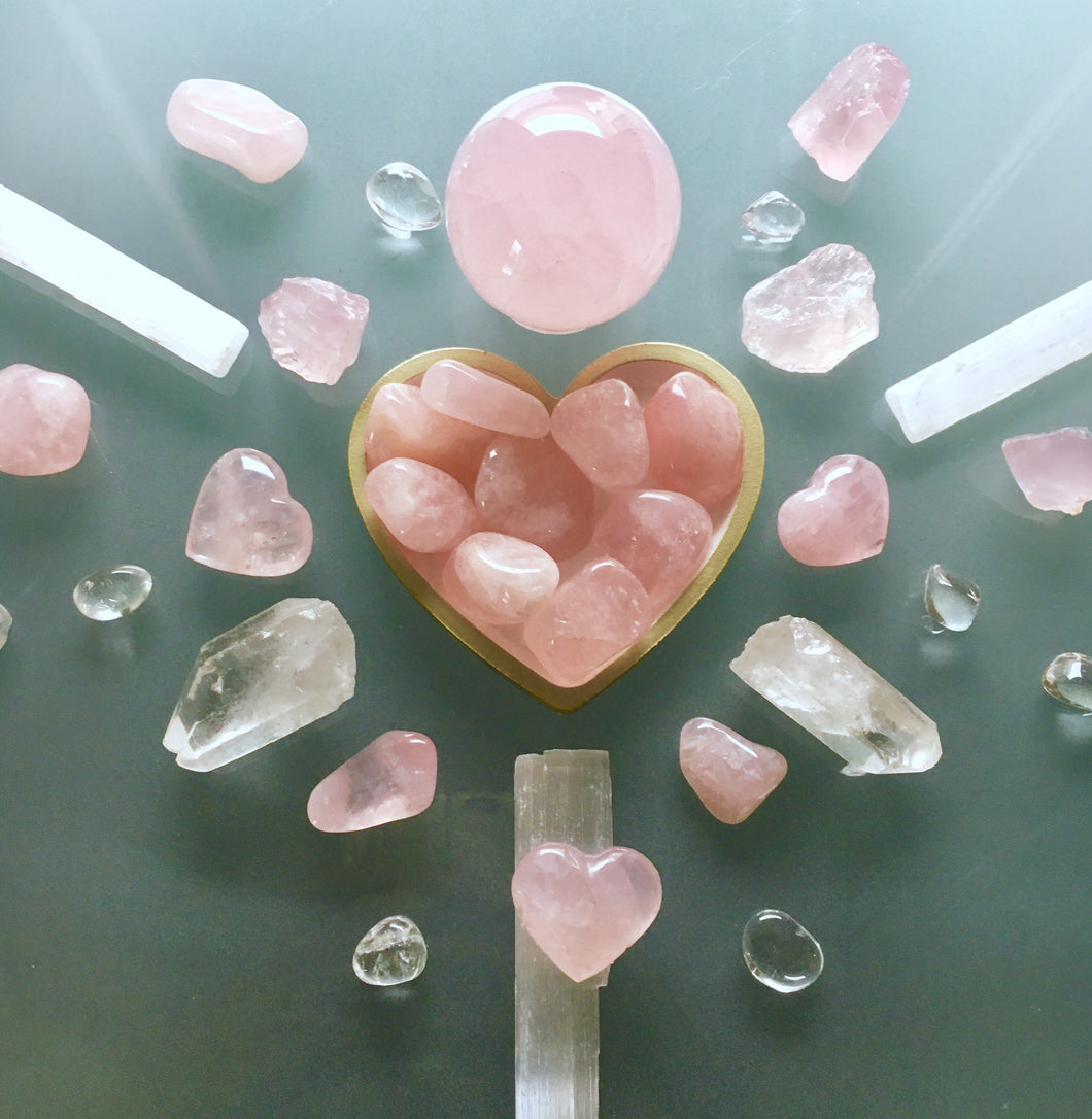 Tumbled rose quartz