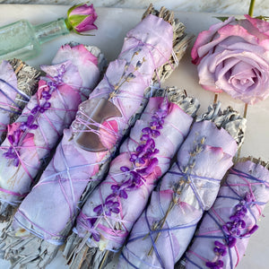 Crescent moon white sage bundle