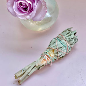 Citrine torch white sage bundle